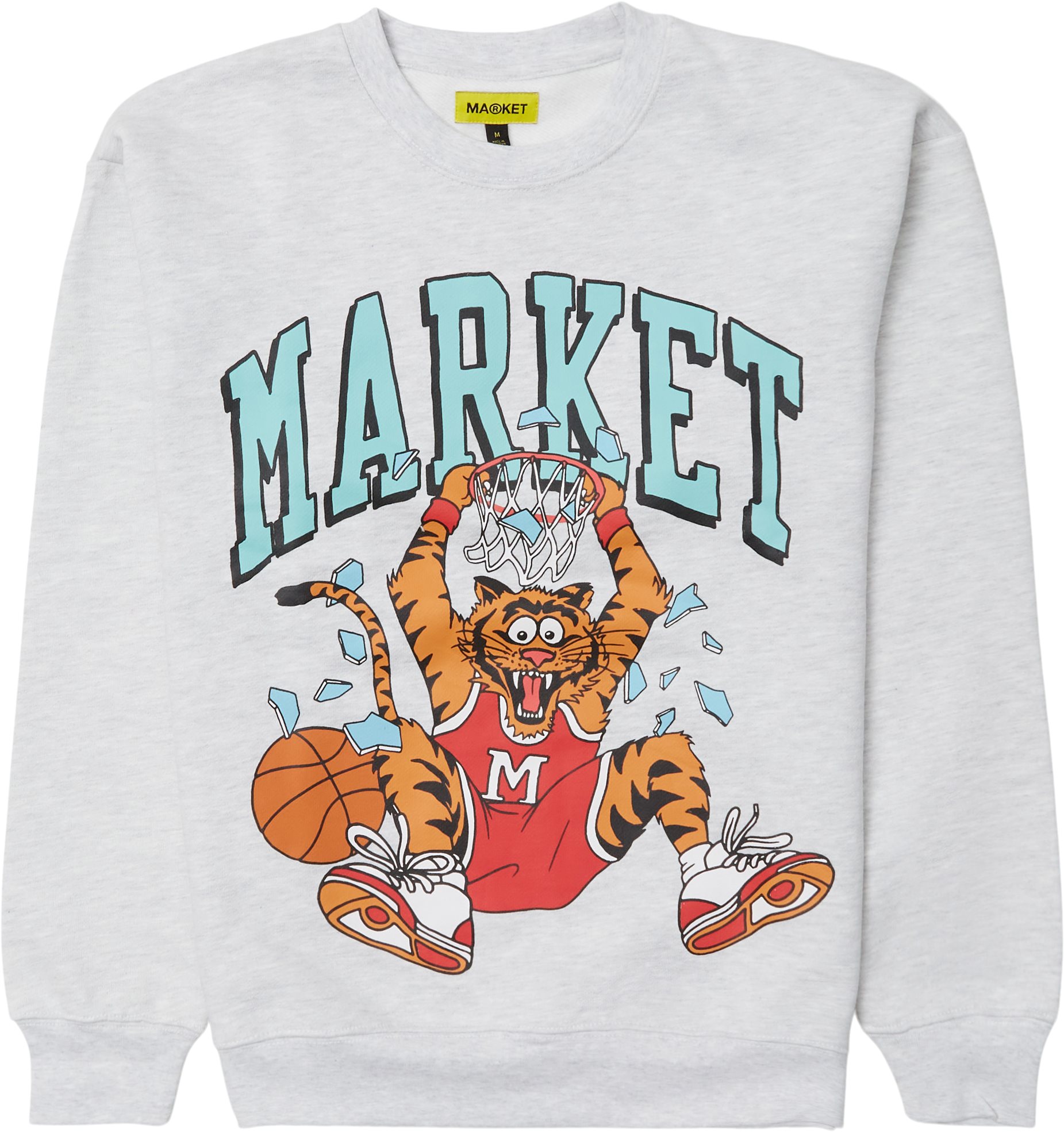 Market Sweatshirts MARKET DUNKING CAT CREWNECK Grå